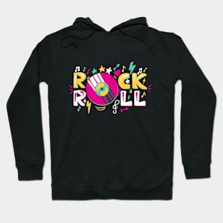 Rock and Roll colorful Hoodie